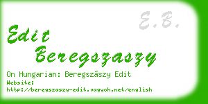 edit beregszaszy business card