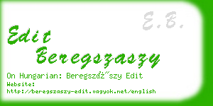 edit beregszaszy business card